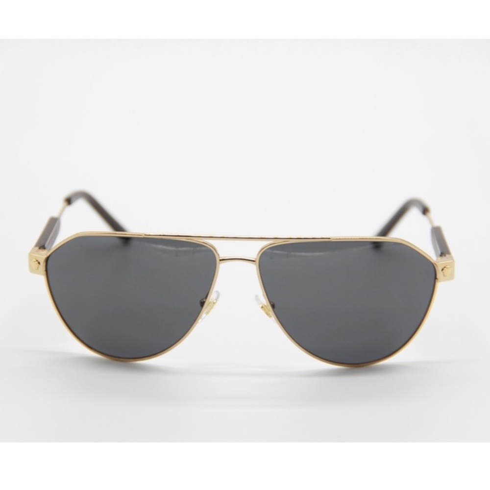 NEW VERSACE SUNGLASSES VERSACE VE2223 1002/87 AVIATOR EYEWEAR VERSACE VE 2223 - Picture 2 of 9